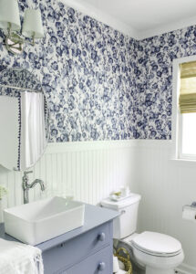 Bathroom wallpapering