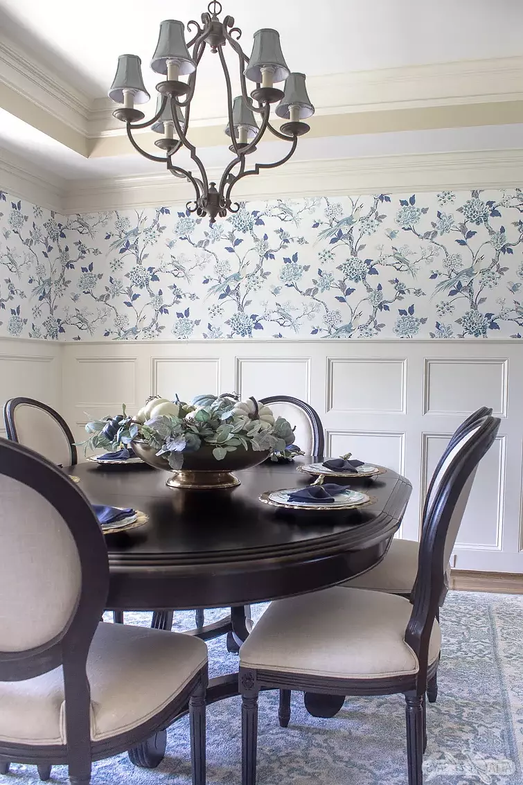 wallpapering dining room