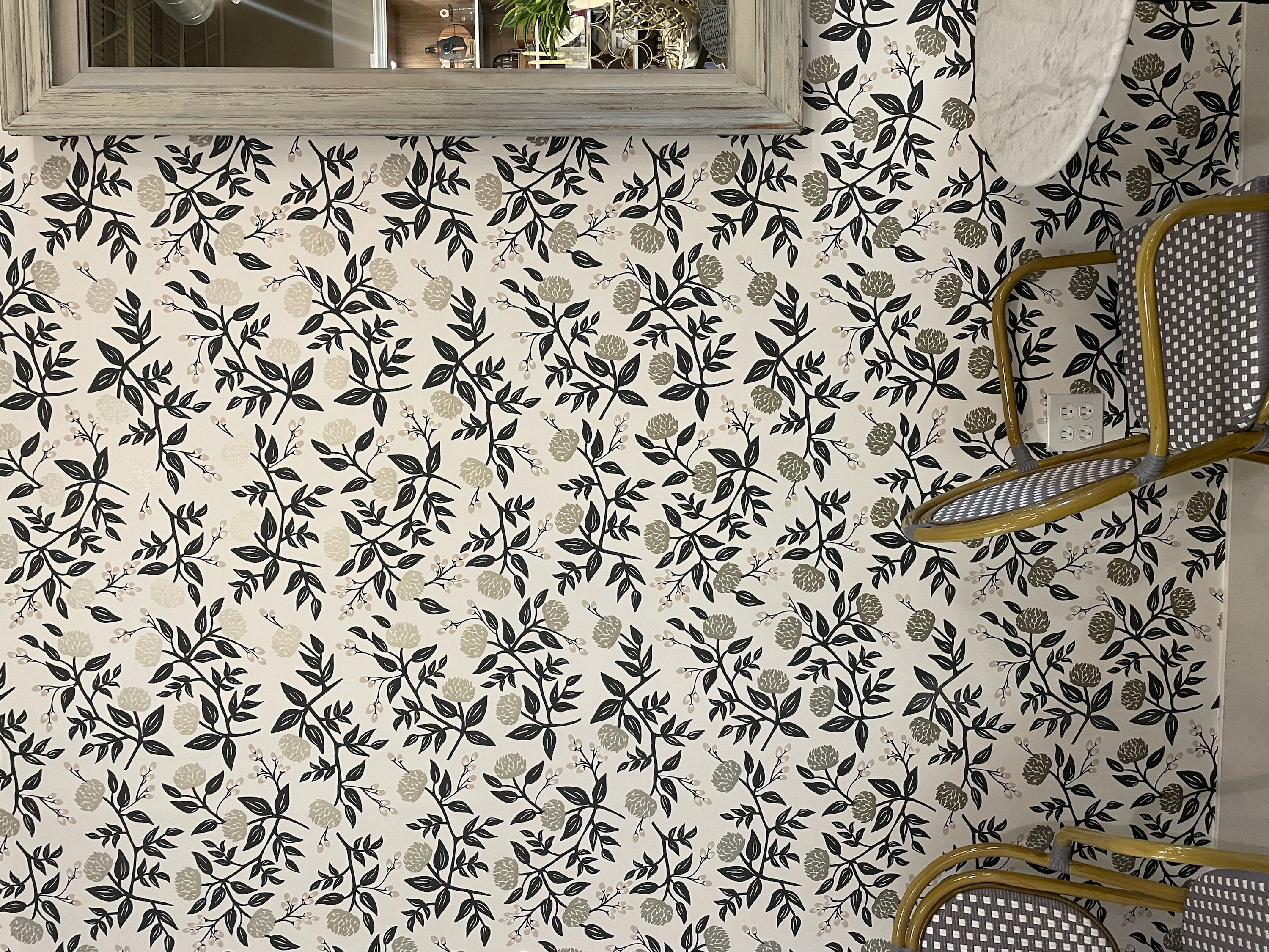 Professional wallpaper installer applying wallpaper in Descanso, California. The image shows precise techniques and quality tools used during installation, highlighting attention to detail and a seamless result.