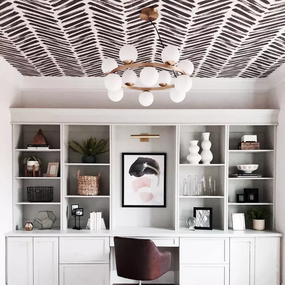 Ceiling Wallpaper installation