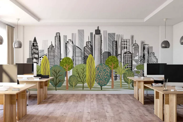 Wallpaper installation in Office