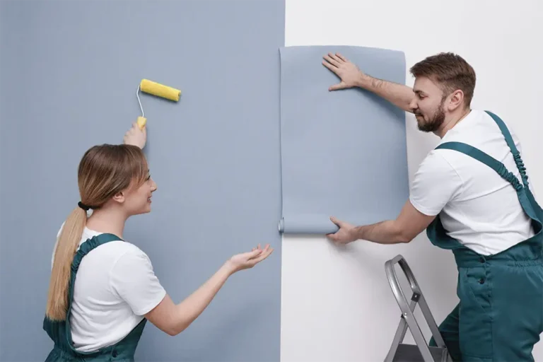 How to hang peel and stick wallpaper?