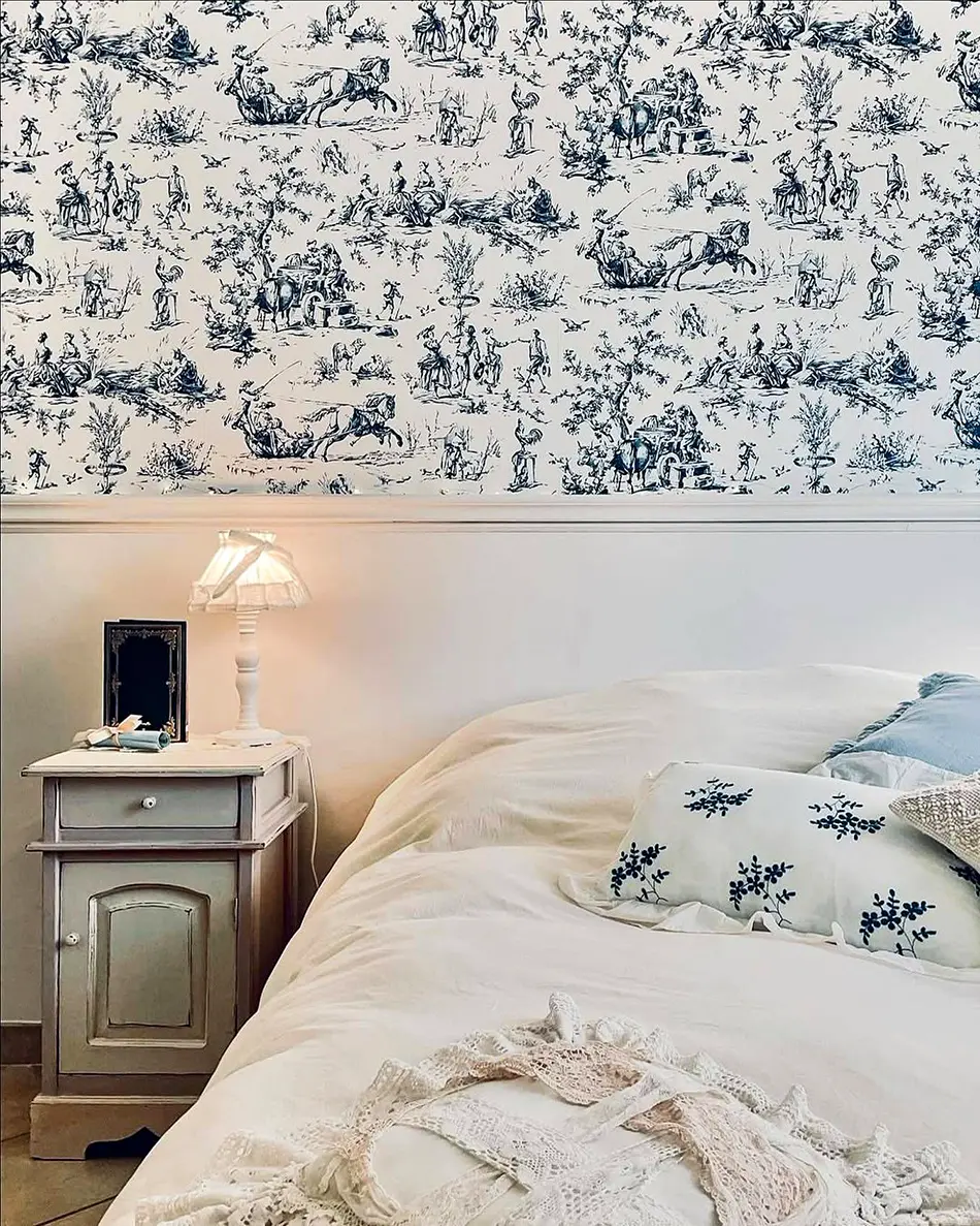 Master Bedroom Wallpaper installation